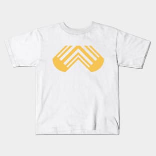 Yellow mid century pattern geometric abstract Kids T-Shirt